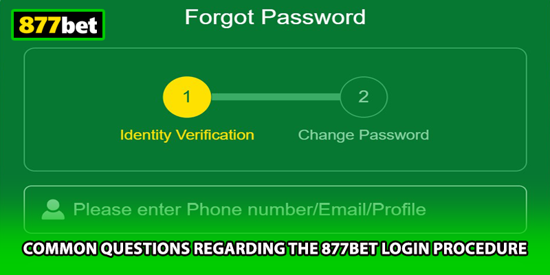 Common questions regarding the 877BET login procedure