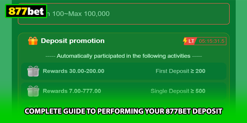 Complete guide to performing your 877BET deposit