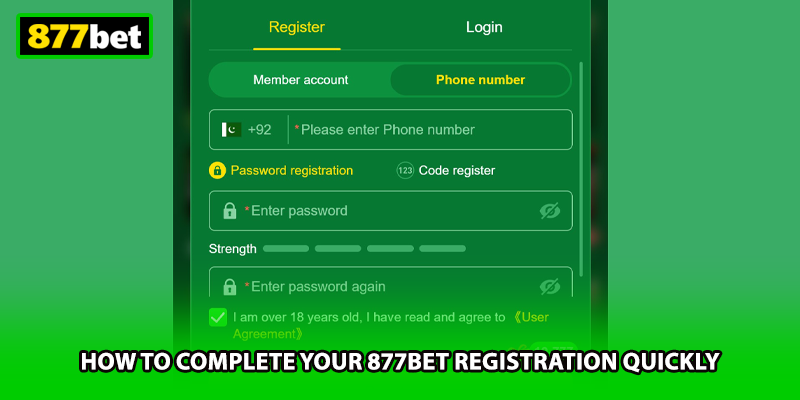 How to complete your 877BET registration quickly